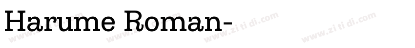 Harume Roman字体转换 Harume Roman字体转换